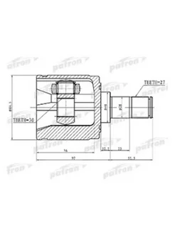 ШРУС внутренний левый 27x40x30 HONDA ACCORD CL CN CM 02-08