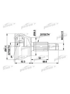 ШРУС наружн к-кт 25x56.5x22 FORD FIESTA 95-00