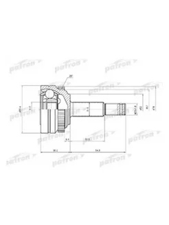 ШРУС наружн к-кт 22x52x22 ABS 29T OPEL Astra F 94-98