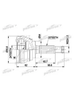 ШРУС наружн к-кт 25x54x24 MITSUBISHI GALANT 2.0 92-96