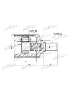 ШРУС внутренний ЛЕВЫЙ 26X43X33 RENAULT DUSTER 11-