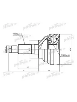 ШРУС наружный 28x56x35 MAZDA MPV LW3W 03-06