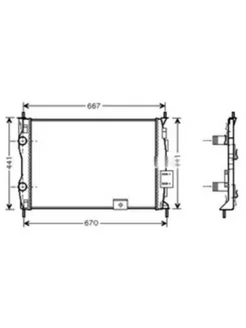 Радиатор системы охлаждения паяный NISSAN QASHQAI 2.0 07-