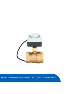 Кран с электроприводом DN25 1" 2-х ходовой 220V