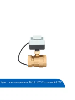 Кран с электроприводом DN15 1 2" 2-х ходовой 220V