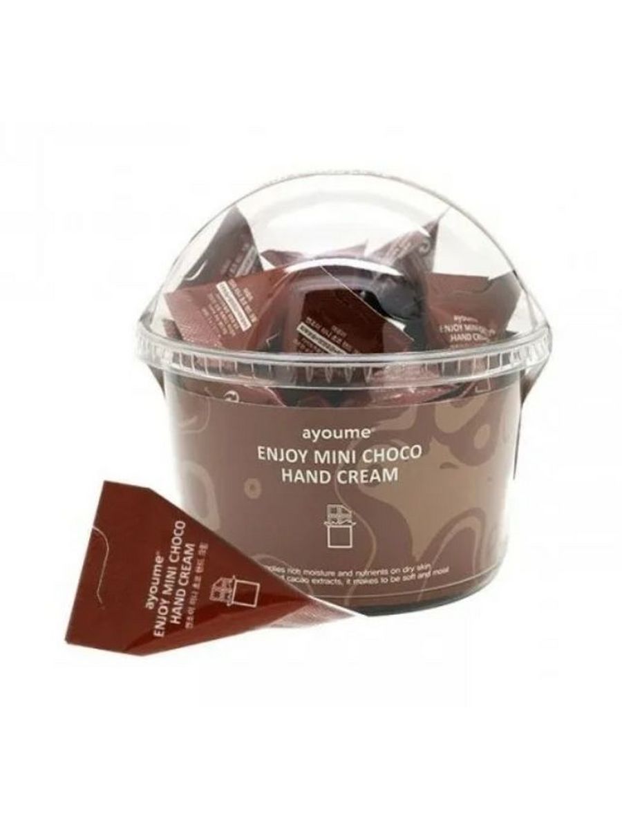 Крем enjoy. Ayoume enjoy Mini Choco hand Cream. АЮМ Mini крем для рук Ayoume enjoy Mini Choco hand Cream 1шт*3гр.. Крем для рук с шоколадом. Ayoume крем для рук в пирамидках.