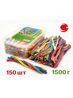 Жевательный мармелад CRAZY GUMMY трубочки кислые 1500гр