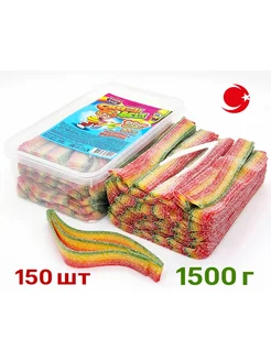 Жевательный мармелад CRAZY GUMMY Радуга ремешки 1500гр