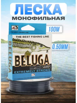 Леска для рыбалки монофильная Beluga 100м,рыбалка летняя