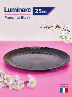 Тарелка обеденная Pampille Black плоская 25 см