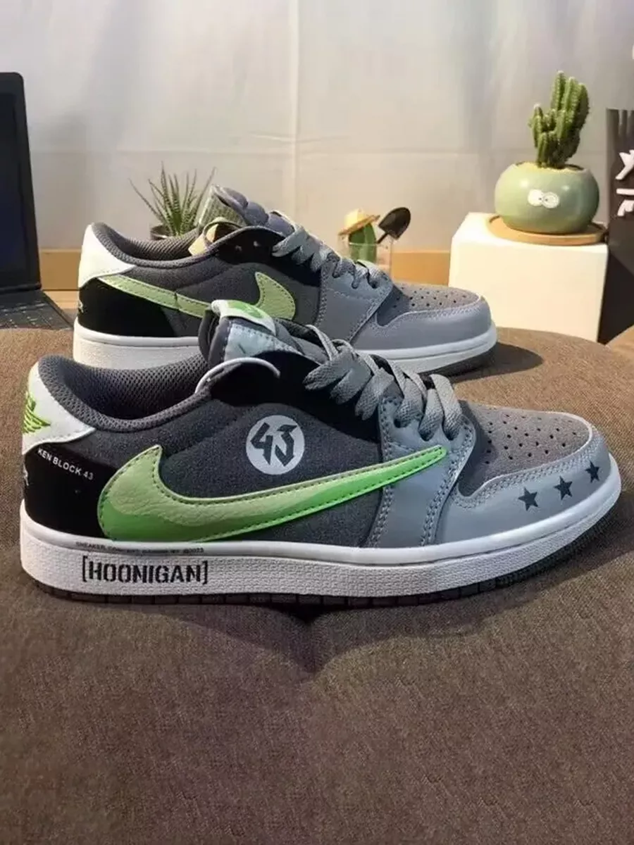 Travis Scott x Ken Block x Air Jordan 1 Low 'Hoonigan' Custom