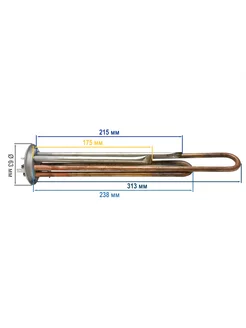 ТЭН для водонагревателя Thermex RF 2000W медный