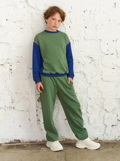 Костюм спортивный флисовый зеленый