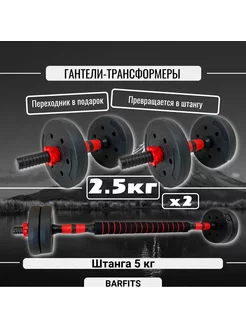 Гантели разборные комплект 5 кг, 2 шт по 2,5 кг