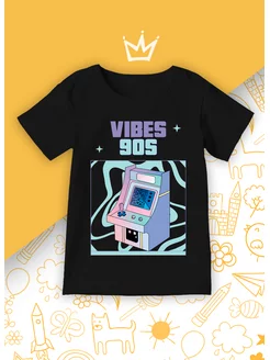 Детская футболка Ретро Винтаж Vibes 90s Игровой Автомат Вайб