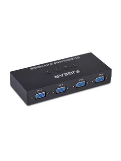 KVM switch 4-1 VGA+USB c выносной кнопкой