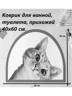 Коврик для ванной и туалета противоскользящий 40х60