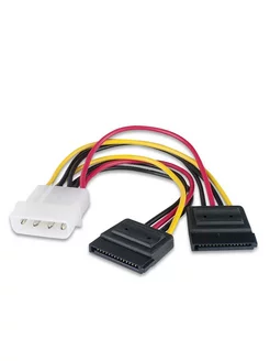 Кабель питания Molex - 2 x SATA 20 см