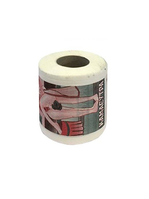 Туалетная бумага прикол с рисунком денег 1000 руб