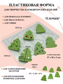 Форма пластиковая Плитка Ёлочки