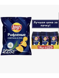 Чипсы «Lays» сметана и лук, 225 г