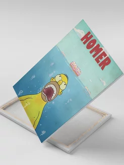 Картина Симпсоны The Simpsons Гомер Homer Челюсти Jaws