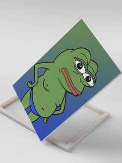 Картина Лягушонок Пепе Pepe the Frog Жабка Мем Арт