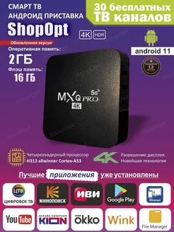 Смарт ТВ приставка MXQ Pro 4K 128 Wi-Fi