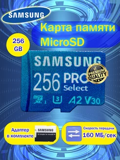 Карта памяти MicroSD Class 10 U3 256GB