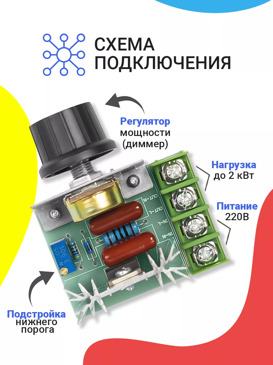 Регулятор мощности РН-2 2кВт DIN HS Electro