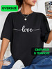 Светящаяся футболка оверсайз с надписью модная бренд Фосфор продавец Продавец № 57502