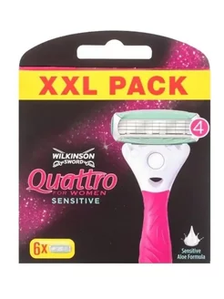 Quattro for Women Sensitive сменные кассеты 6 шт