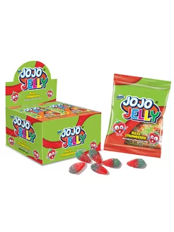 JOJO JELLY Клубнички жевательный мармелад в обсыпке, 24 шт