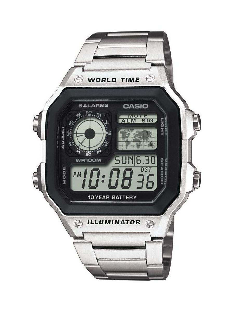 Часы world time. AE-1200whd-1a.