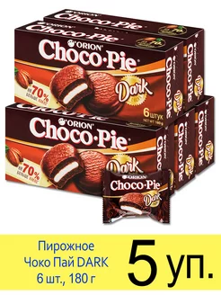 Пирожное Чоко Пай бисквитное ORION Choco Pie Dark 6 шт 180г