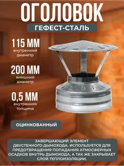 Оголовок 115х200, AISI 430 Оц, 0,5мм 0,5мм