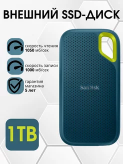 Внешний SSD Extreme Portable V2 1TB SDSSDE61-1T00-G25M