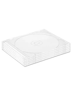 Бокс для CD диска CD Slim BOX 5 мм, 5 штук, прозрачный