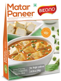 Творог с томатами и горошком в карри MATAR PANEER 300г