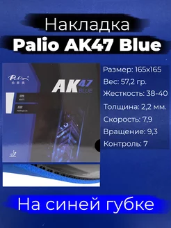 Накладка AK47 Blue (черная, толщина 2.2, 38-40)