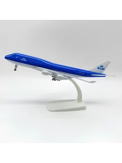 Металлическая модель самолета BOEING 747 KLM 20 см