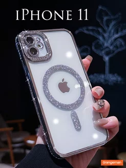 Чехол на iphone 11 с magsafe со стразами NEW