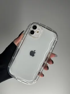 Чехол на на Iphone 11 объемный волнистый эстетичный