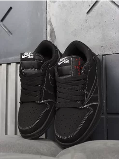 Кроссовки Nike Air Jordan 1 X Travis Scott Low Black Phantom