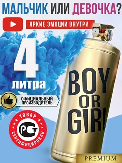 Огнетушитель гендер пати 4 литра цветной дым Boy or Girl