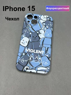 Чехол на iphone 15 силиконовый с принтом KAWS