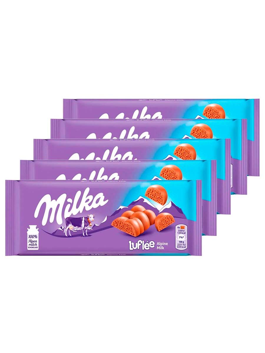 Шоколад Milka bubbly White молочный с пористым белым