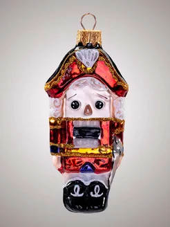 Стеклянная Елочная игрушка украшение Щелкунчик