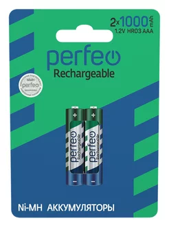 Ni-Mh аккумуляторы HR03 AAA 1000mAh на блистере, 2шт, 1.2V