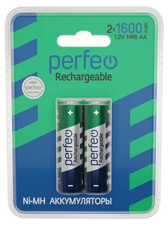 Ni-Mh аккумуляторы HR6 AA 1600mAh на блистере, 2шт, 1.2V